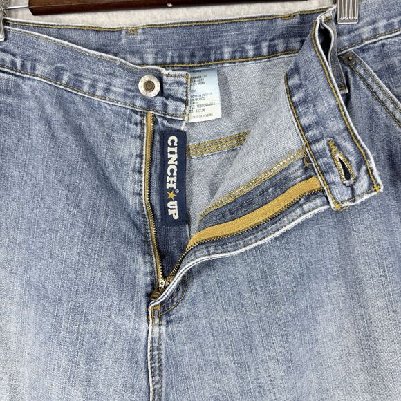 Cinch Blue Label Carpenter Jeans Men 42x36 (Fits 42x35) Relaxed Med Wash Denim - Picture 6 of 15